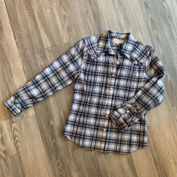 Max Studio Tops - Women’s Max Studio plaid button down size Med NWOT